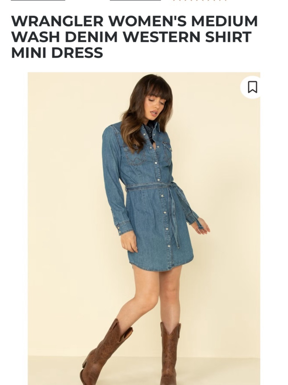 Wrangler Retro Button Down Shirt Dress